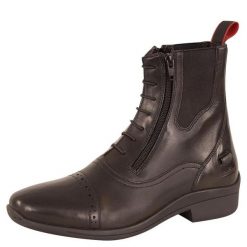Skórzane buty jeździeckie z podwójnym zamkiem z przodu Premiere Jodhpur Oklahoma. Czarne buty wizytowe męskie PREMIERE, z gumy, bez zapięcia. Za 437.00 zł.