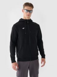 4F Bluza dresowa rozpinana z kapturem męska - czarna XXL. Czarne bluzy z kapturem męskie 4f, m, z bawełny. Za 189.99 zł.