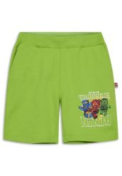 Spodenki Chłopięce LEGO Ninjago Pino300 Limonkowe. Zielone szorty męskie LEGO, z dresówki, bez kołnierzyka. Za 79.99 zł.