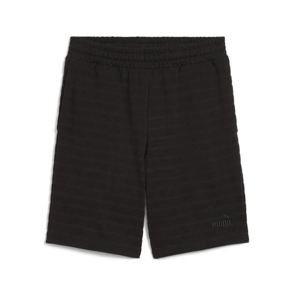 Męskie szorty Essentials Elevated Structured 9" PUMA Black. Czarne szorty męskie Puma, bez wzorów, sportowe. Za 113.99 zł.