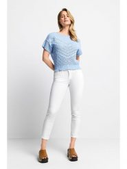 Rich & Royal Sweter w kolorze błękitnym rozmiar: XL. Niebieskie swetry klasyczne damskie Rich & Royal, xl, z bawełny, bez kołnierzyka. Za 184.46 zł.