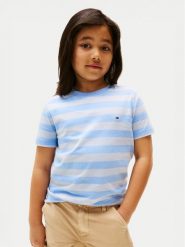 Tommy Hilfiger T-Shirt Essential KB0KB06879 S Błękitny Regular Fit. Niebieskie t-shirty chłopięce Tommy Hilfiger, bez wzorów, z bawełny, bez ramiączek. Za 89.99 zł.