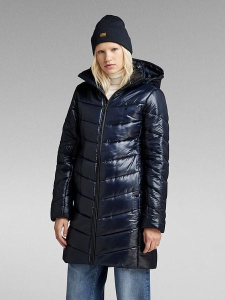 G-Star Płaszcz zimowy w kolorze granatowym rozmiar: M. Niebieskie płaszcze damskie G-Star, na zimę, m, bez wzorów, z puchu, retro. Za 435.11 zł.