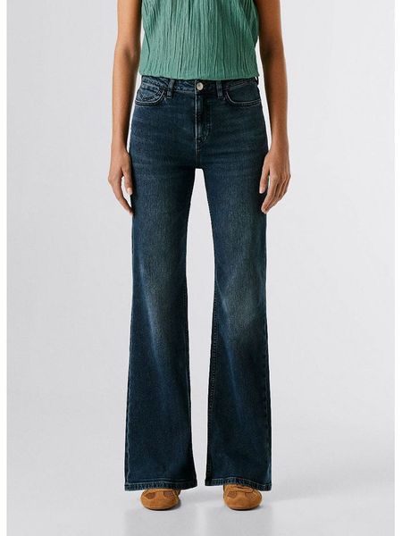Pepe Jeans Dżinsy - Flared fit - w kolorze granatowym rozmiar: W32/L32. Niebieskie jeansy damskie Pepe Jeans, z podwyższonym stanem. Za 245.38 zł.