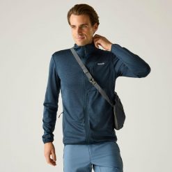 Męska bluza Hillden Marl z zamkiem błyskawicznym. Niebieskie bluzy bez kaptura męskie Regatta, m, z materiału. Za 169.99 zł.