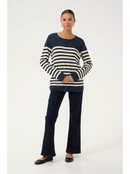 CULTURE Sweter w kolorze granatowym rozmiar: XXL. Niebieskie swetry klasyczne damskie Culture, xxl, bez kołnierzyka. Za 130.99 zł.