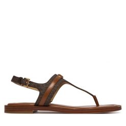 Sandały MICHAEL Michael Kors. Brązowe sandały damskie MICHAEL Michael Kors, bez wzorów, bez obcasa, na płaskiej podeszwie. Za 529.99 zł.