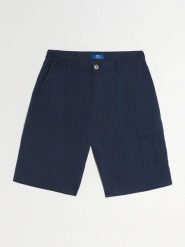 Szorty Męskie TBS Fuppaber. Niebieskie szorty męskie Tbs, na lato, bez wzorów, z materiału, eleganckie. Za 279.00 zł.