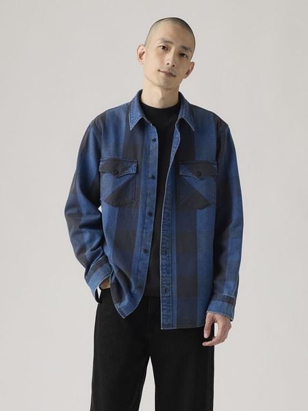 Levi's Koszula "Western" - Relaxed fit - w kolorze niebieskim rozmiar: L. Niebieskie koszule męskie Levi's, l, bez wzorów, z bawełny, bez kołnierzyka, bez ramiączek. Za 164.95 zł.