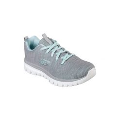 Buty do chodzenia damskie Skechers Graceful Twisted Fortune. Szare buty sportowe na co dzień damskie Skechers, bez wzorów, z gumy, trekkingowe, Skechers Sport. W wyprzedaży za 225.65 zł.