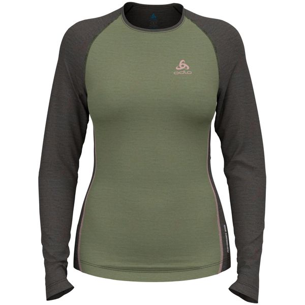 Koszulka termoaktywna z długim rękawem damska Odlo NATURAL PERFORMANCE. Zielone bielizna termoaktywna damska Odlo, xl, bez wzorów. Za 359.99 zł.
