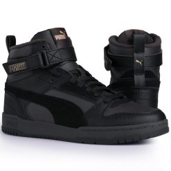 Buty męskie sportowe wysokie Puma RBD GAME WTR. Czarne buty sportowe na co dzień męskie Puma, z gumy, bez zapięcia, trekkingowe. Za 249.00 zł.
