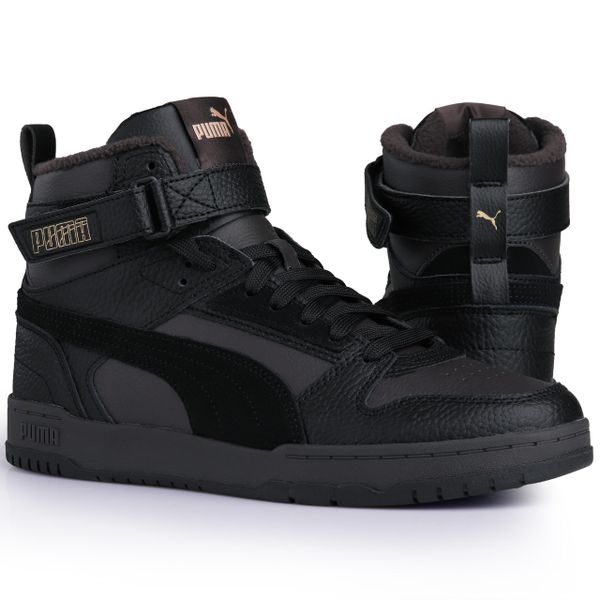 Buty męskie sportowe wysokie Puma RBD GAME WTR. Czarne buty sportowe na co dzień męskie Puma, z gumy, bez zapięcia, trekkingowe. Za 249.00 zł.
