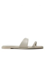 Calvin Klein Klapki Flat Slide Lth HW0HW02071 Beżowy. Brązowe klapki damskie CALVIN KLEIN, bez wzorów, ze skóry, bez obcasa. Za 259.99 zł.