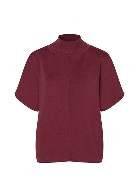 More & More Sweter w kolorze bordowym rozmiar: 38. Czerwone golfy damskie MORE & MORE, bez kołnierzyka. Za 139.95 zł.