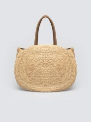 Torebka damska pleciona beżowa Haiti 801. Brązowe shopper bag damskie Big Star, bez wzorów, ze splotem, do ręki, duże, bez dodatków. Za 229.99 zł.