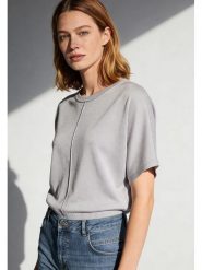 More & More Sweter w kolorze jasnoszarym rozmiar: 42. Szare swetry klasyczne damskie MORE & MORE, bez kołnierzyka. Za 189.95 zł.