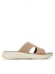 Clara Barson Klapki R25SS02834 Beżowy. Brązowe klapki damskie Clara Barson, bez wzorów, z materiału, bez obcasa. Za 119.99 zł.