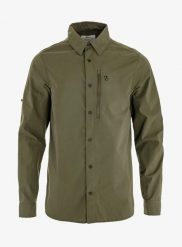 Koszula turystyczna Fjallraven Abisko Hike Shirt LS. Zielone koszule męskie Fjällräven, m, bez wzorów, z materiału, bez kołnierzyka, bez ramiączek. Za 395.99 zł.