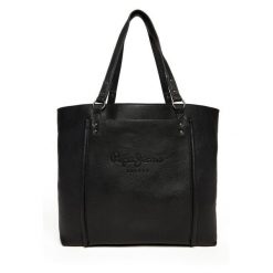 Torebka Pepe Jeans. Czarne torebki klasyczne damskie Pepe Jeans, bez wzorów, z jeansu, bez dodatków. Za 349.99 zł.