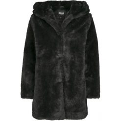 Parka dla kobiet Urban Classic hooded teddy coat. Czarne parki damskie Urban Classics, na zimę, bez wzorów. Za 337.50 zł.