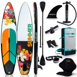 Deska SUP pompowana 320 cm THUNDER wyporna plecak zestaw akcesoria kajak. Brązowe plecaki męskie THUNDER, bez wzorów, z gumy. Za 709.00 zł.
