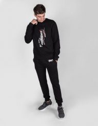 Les Hommes Spodnie "Jogger" | LJJ111-782P | Jogger Pants | Mężczyzna | Czarny. Czarne spodnie materiałowe męskie Les Hommes, bez wzorów, z bawełny. W wyprzedaży za 349.00 zł.