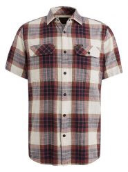 PME Legend Koszula - Regular fit - w kolorze kremowo-czerwonym rozmiar: 3XL. Brązowe koszule męskie PME Legend, xl, bez wzorów, z bawełny, bez kołnierzyka, bez ramiączek. Za 166.88 zł.