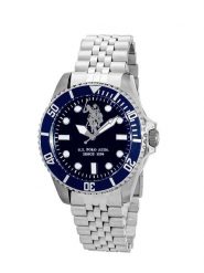 U.S. Polo Assn. Zegarek kwarcowy w kolorze srebrno-granatowym rozmiar: onesize. Szare, analogowe zegarki męskie U.S. Polo Assn., ze stali. Za 404.99 zł.