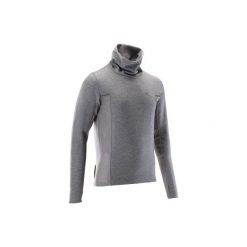Bluza do biegania męska RUN WARM+ szara. Szare bluzy bez kaptura męskie KALENJI, m, z elastanu. Za 79.99 zł.