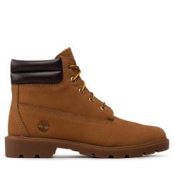 Trapery Timberland. Brązowe trapery damskie Timberland, bez obcasa. Za 429.99 zł.