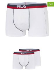 Fila Bokserki (2 pary) w kolorze białym rozmiar: M. Białe bokserki męskie Fila, bez wzorów. Za 43.99 zł.