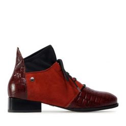 Botki Maciejka. Czerwone botki damskie Maciejka, bez obcasa, na płaskiej podeszwie, bez zapięcia. Za 379.99 zł.