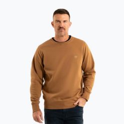 Bluza męska Pitbull Lancaster 2 Crewneck Sweatshirt. Brązowe bluzy bez kaptura męskie PITBULL, m, z bawełny. Za 159.99 zł.
