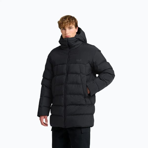 Kurtka ocieplana męska Jack Wolfskin Icy Hollow Hooded. Czarne kurtki męskie Jack Wolfskin, m, bez wzorów, z materiału, bez kaptura. Za 1,259.00 zł.