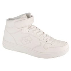 Buty Lotto Paliot Mid Oc 2400190U-1010 Białe. Białe buty sportowe na co dzień męskie z materiału, bez zapięcia. Za 215.73 zł.