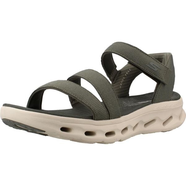 Sandały SKECHERS GO WALK GLIDE STEP 2.0 Zielony. Zielone sandały damskie Skechers, bez wzorów, z materiału, bez obcasa. Za 332.99 zł.