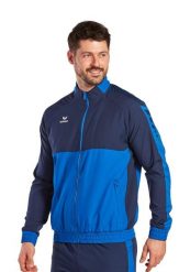 Kurtka prezentacyjna Erima Six Wings. Niebieskie kurtki treningowe męskie Erima, xl, bez wzorów, z materiału, na fitness i siłownię. Za 253.50 zł.