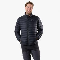 Kurtka puchowa turystyka męska Swedemount Himalaya Down Jacket wiatroszczelna. Czarne kurtki męskie SWEDEMOUNT, m, bez wzorów, z puchu, sportowe, bez kaptura. W wyprzedaży za 539.99 zł.