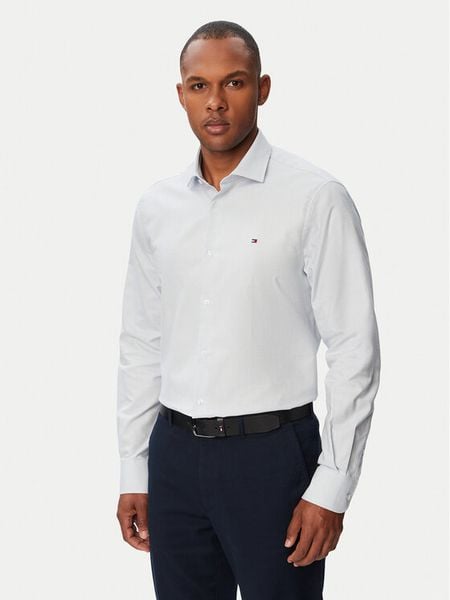 Tommy Hilfiger Koszula MW0MW43747 Niebieski jasny Regular Fit. Niebieskie koszule męskie Tommy Hilfiger, m, bez wzorów, z bawełny, bez kołnierzyka, bez ramiączek. Za 329.99 zł.