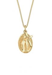 Elli Damski wizerunek Matki Boskiej Krzyż zawieszka duchowa w srebrze próby 925 Sterling Silver Naszyjniki 1 ct. Szare naszyjniki damskie Elli, na co dzień, srebrne. Za 293.99 zł.