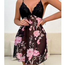 Koszulka nocna z delikatnego materiału na romantyczne wieczory Euna. Koszule nocne damskie Intica, bez wzorów, z tkaniny. Za 109.00 zł.