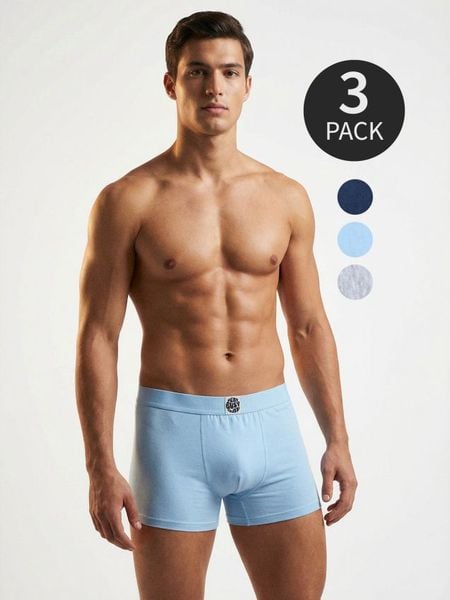 Bawełniane bokserki Long 3 pack - szary. Szare bokserki męskie Sinsay, bez wzorów, z bawełny. Za 29.99 zł.