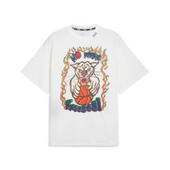 Koszulka Puma Getting Crafty Gender Neutral. Białe bluzki damskie Puma, l, bez kołnierzyka, bez ramiączek. Za 139.99 zł.