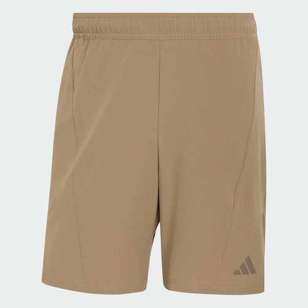 Szorty Designed for Training Workout. Zielone szorty męskie Adidas, z elastanu, bez kołnierzyka. Za 199.00 zł.