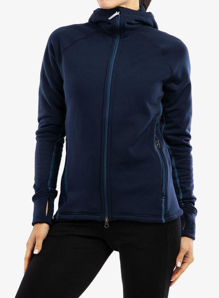 Bluza polarowa damska Houdini Power Houdi. Niebieskie bluzy z kapturem damskie Houdini, m, z materiału. Za 703.99 zł.