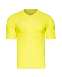 Koszulka rowerowa męska X-Bionic Effektor 4.0 Bike Zip żółta. Żółte t-shirty sportowe męskie X BIONIC, m, z dzianiny, bez ramiączek, na fitness i siłownię. Za 279.00 zł.