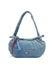 Tommy Jeans Torebka Tjw Icon Charms Denim Shlder Bag AW0AW18883 Niebieski. Niebieskie torebki klasyczne damskie Tommy Jeans, bez wzorów, z denimu, bez dodatków. Za 409.99 zł.