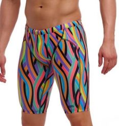 Spodenki do pływania Jammery Funky Trunks Curl Curl. Brązowe kąpielówki męskie FUNKY TRUNKS, m, bez wzorów, z elastanu, do pływania. Za 219.00 zł.