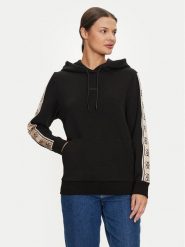 Guess Bluza V4YQ11 KB3P2 Czarny Regular Fit. Czarne bluzy bez kaptura damskie Guess, m, z syntetyku. Za 279.99 zł.
